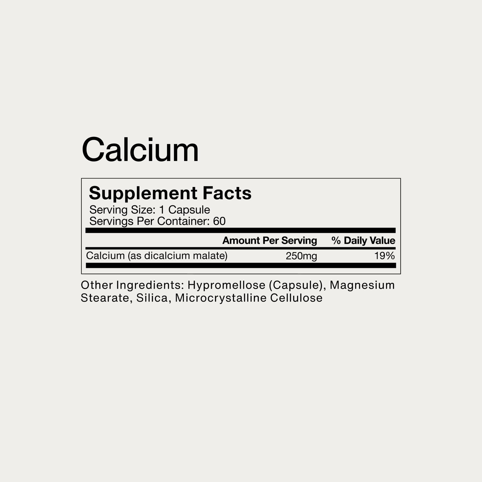 Momentous Calcium with DimaCal Supplement - 250 mg Capsules for Foundational & Bone Health Support - NSF Certified for Sport - Gluten-Free - 60 Servings - Image 8