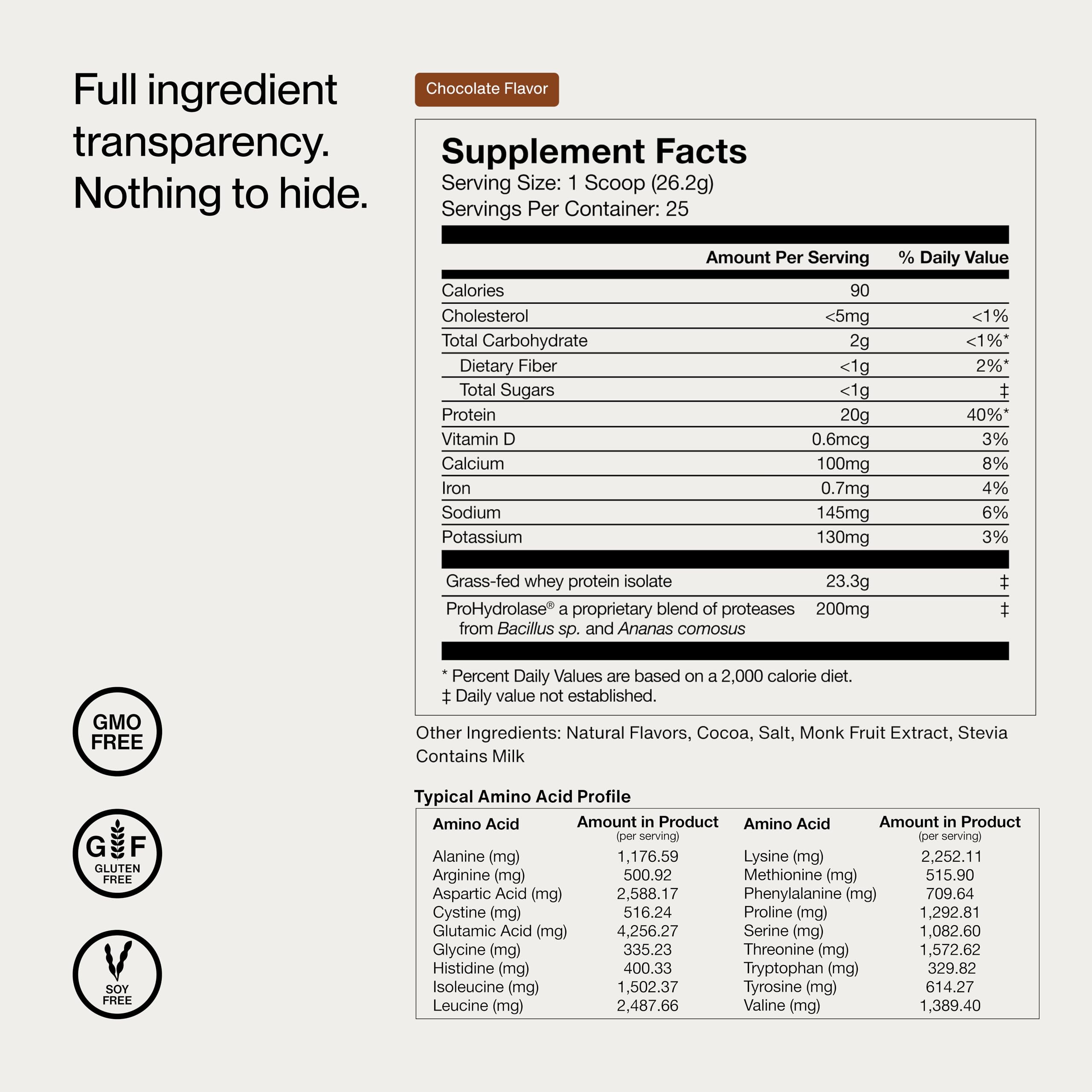 Momentous Essential Grass-Fed Whey Protein Powder – 20 g Whey Isolate Protein – NSF Certified for Sport – Gluten-Free – 25 Servings for Essential Everyday Use – Chocolate – Net WT 1.44 LB (655 g) - Image 9