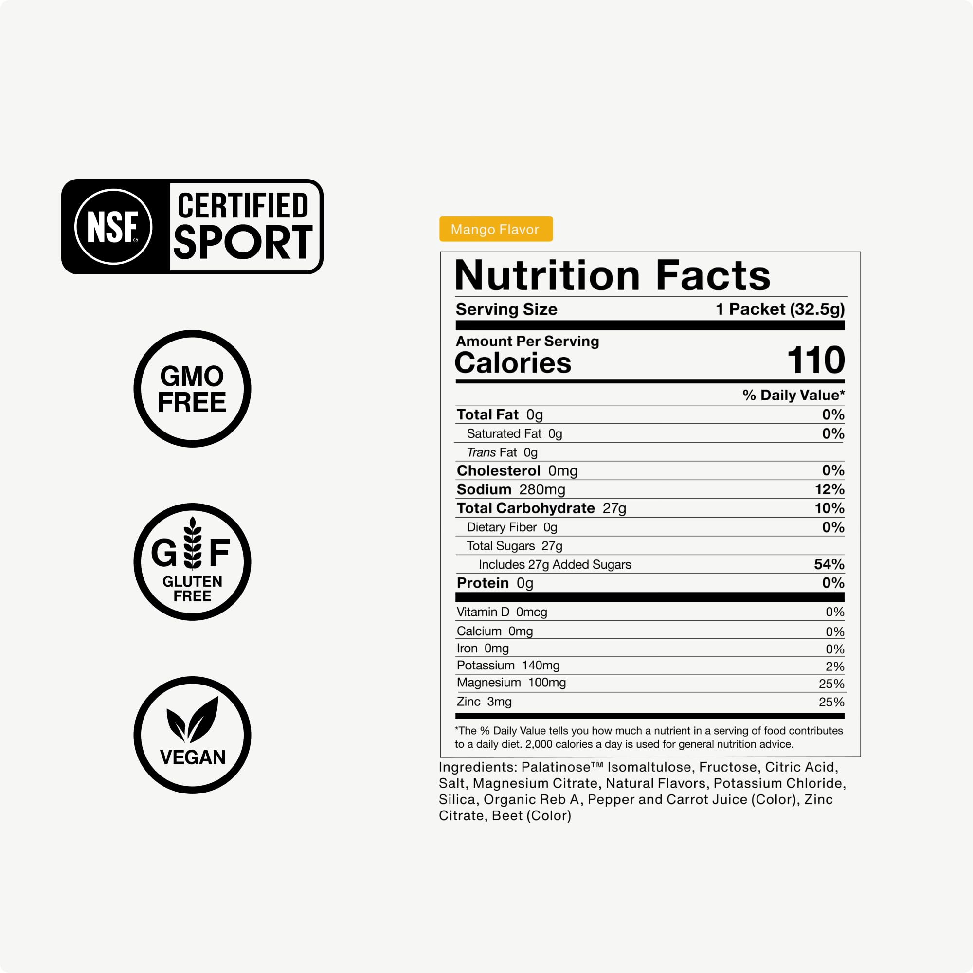 Momentous Fuel Intra-Workout Energy & Hydration Drink Mix - Powder for Sustained Energy During Workouts - NSF Certified for Sport - GMO- & Gluten-Free - 10 Servings - Mango - Image 4