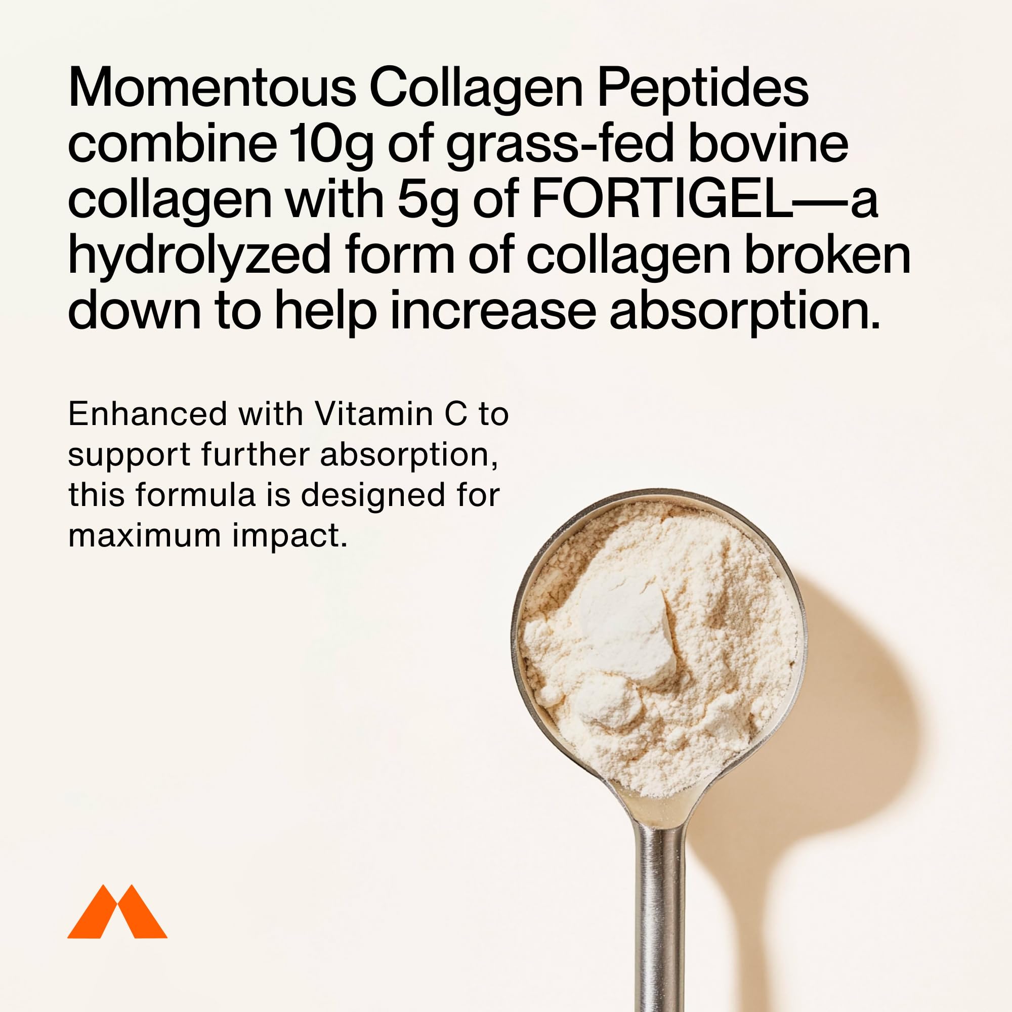 Momentous Grass-Fed Collagen Peptides Powder - Collagen Protein Powder with Fortigel & Vitamin C for Hair, Skin, Nails, & Joint Health Support - NSF Certified for Sport - Packaging May Vary - Image 4
