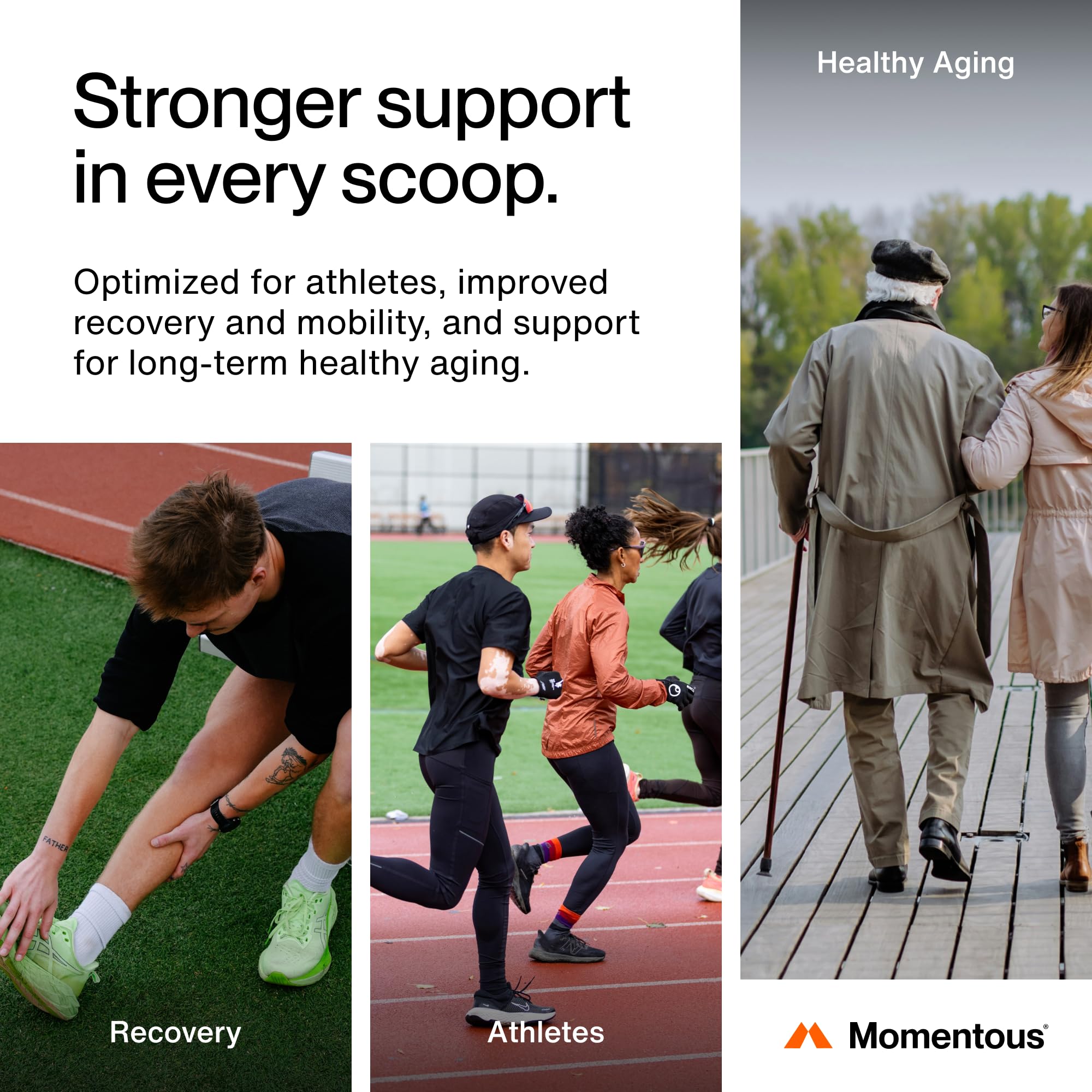 Momentous Grass-Fed Collagen Peptides Powder - Collagen Protein Powder with Fortigel & Vitamin C for Hair, Skin, Nails, & Joint Health Support - NSF Certified for Sport - Packaging May Vary - Image 5