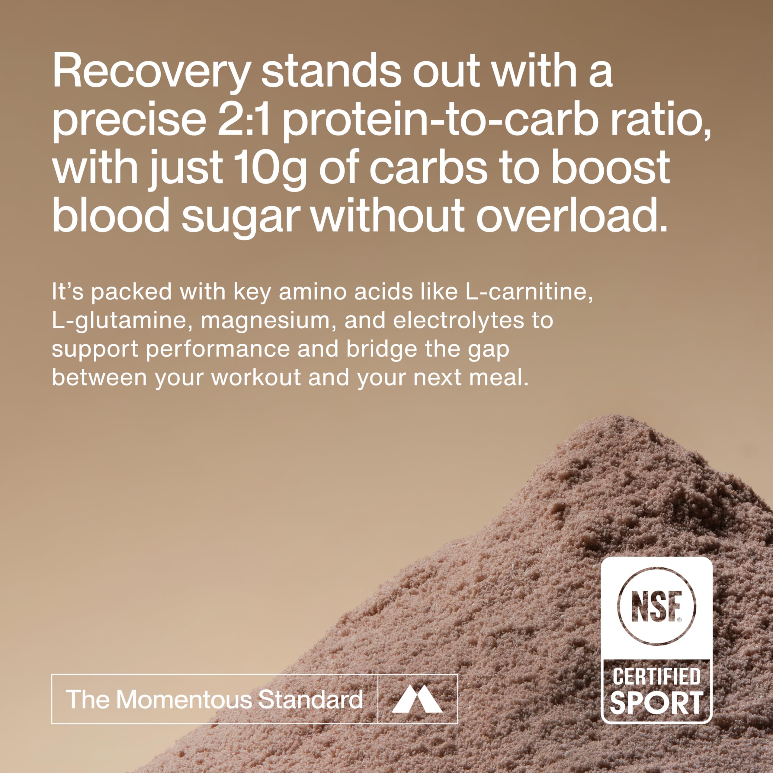 Momentous Recovery Grass-Fed Whey Protein Powder - 20 g Post-Workout Whey Isolate Protein - NSF Certified for Sport - Gluten-Free - 15 Servings - Chocolate - Package May Vary - Image 3