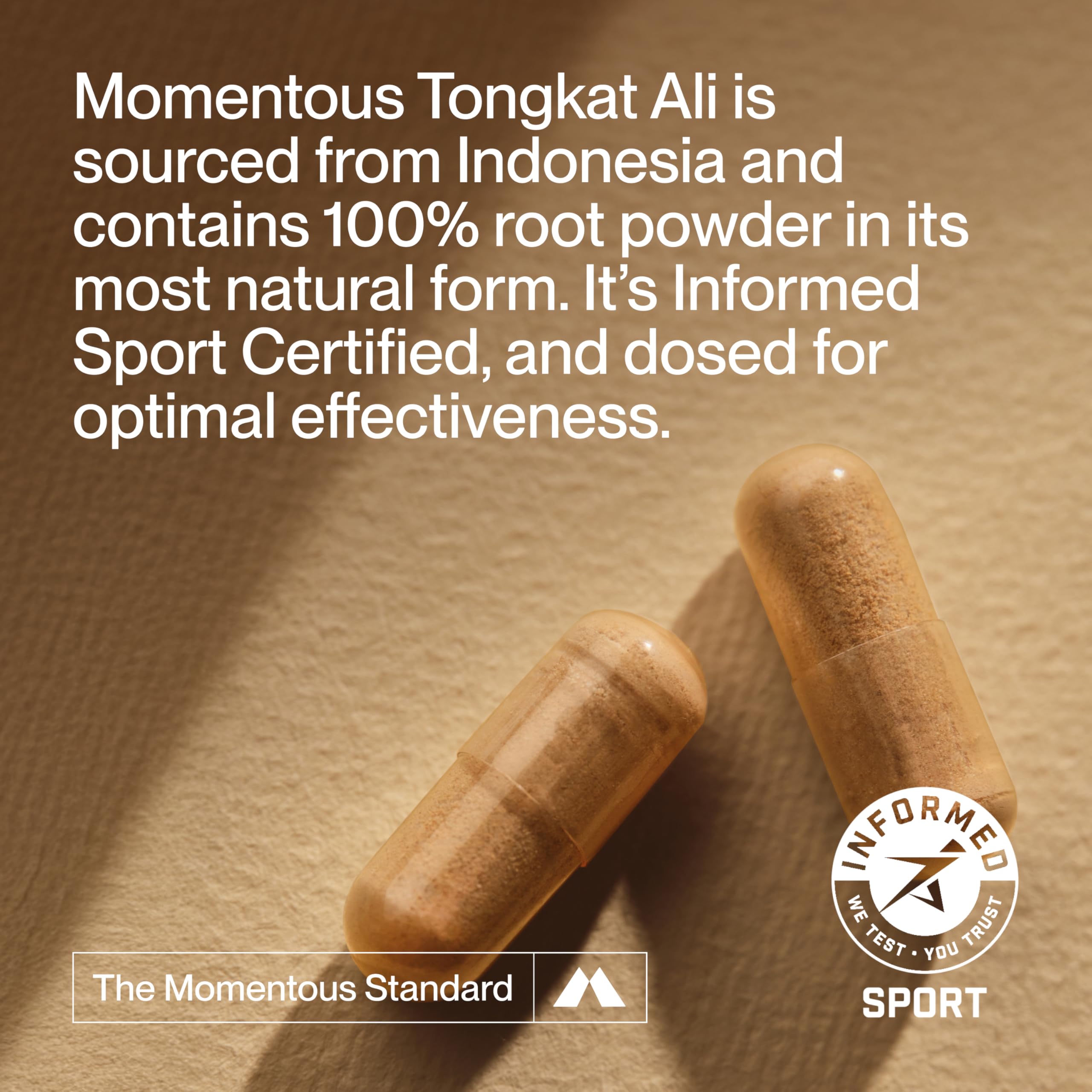 Momentous Tongkat Ali Supplement - Longjack Root Extract Powder for Men & Women - Supports Hormone Balance, Performance, & Mood - Natural Wellness - Informed Sport Certified - 400 mg - 30 Servings - Image 3