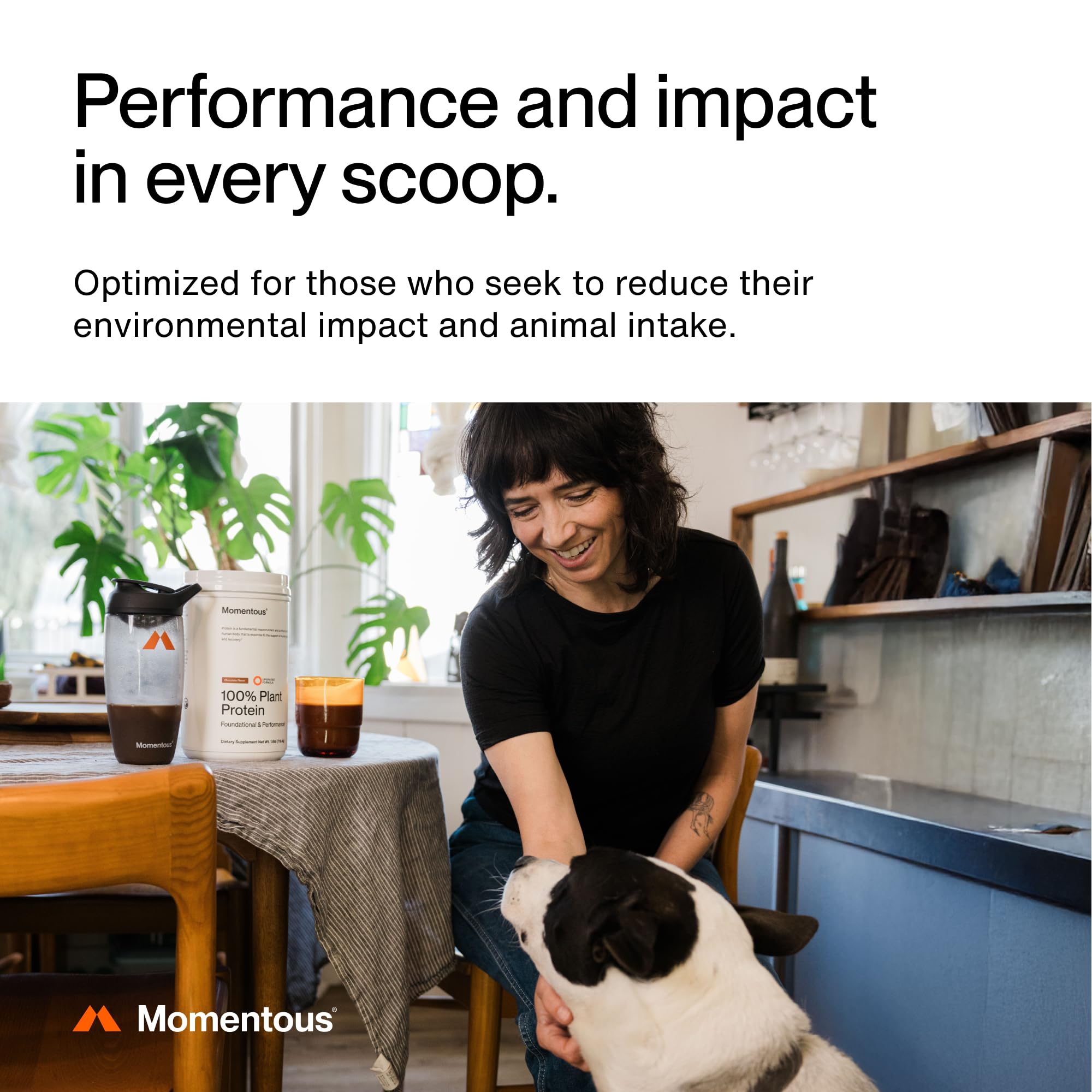 Momentous Vegan Protein Powder - 20 g Plant-Based Protein - NSF Certified for Sport - Gluten-Free - Non-GMO - 22 Servings for Essential Everyday Use - Chocolate - Image 5