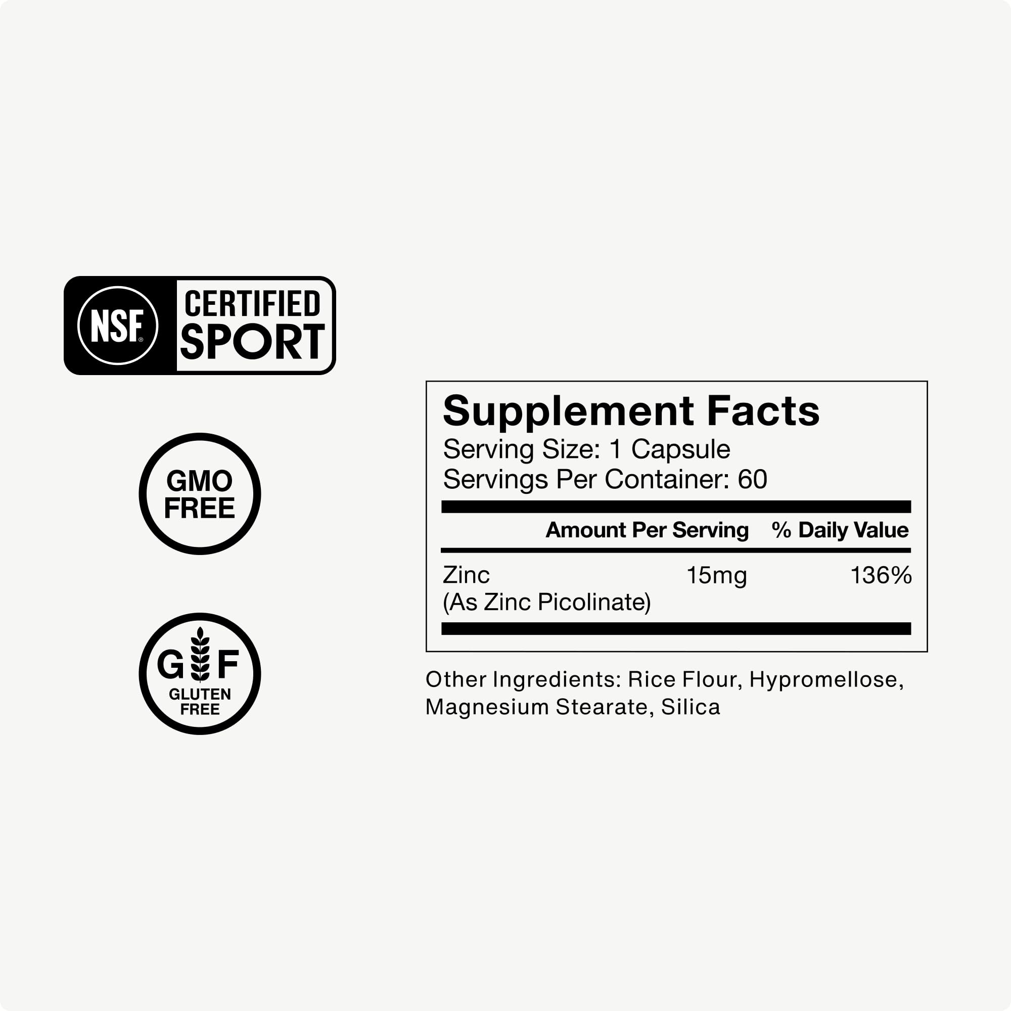 Momentous Zinc Picolinate 15 mg - Immunity & Hormone Support - Bioavailable Zinc Supplement - Promotes Joint Health & Lean Muscle Mass - NSF Certified for Sport - GMO-Free & Gluten-Free - 60 Servings - Image 4
